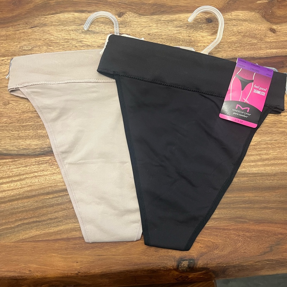 Maidenform Bundle of 2 Seamless Thongs - Multiple Sizes